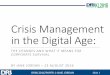 DRIKL2016 - Crisis Management in the Digital Age