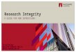 Research Integrity - Supervision Enhancement Program, Feb 2016