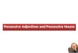 Possessive adjectives and possessive nouns