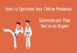How to Demonstrate Niche Expertise Online