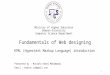 Web design - HTML (Hypertext Markup Language) introduction