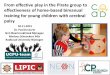 From effective play in the Pirate group to effectiveness of home-based bimanual training for young children with cerebral palsy