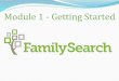 1 What is Family Search