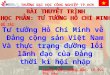 Tiểu luận Tư tưởng Hồ Chó Minh