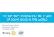 The Rotary Foundation: 100 Years of Doing Good in the World