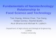 Fundamentals of Nanotechnology: Relationship to Food Science 