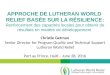 Approche de Lutheran World Relief Basee sur la Resilience