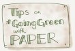 8 Tips on Going Green with Paper