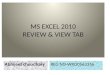 Excel review and view tab