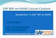 SAP BW on HANA course content