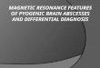 Magnetic resonance features of pyogenic brain abscesses and differential diagnosis using morphological and functional imaging studies