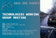 REG Technologies Working Group Meeting 26/09/15