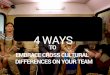 4 Ways to Embrace Cross-Cultural Difference on Your Team