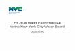 FY 2016 Water Rate Proposal to the New York City Water Board