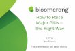 How to Raise Major Gifts -- The Right Way