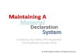 Maintaining A Materials Declaration System