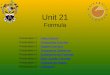 Math unit21 formulae