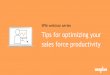 Anaplan SPM webinar series: Tips for optimizing your sales force productivity