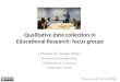 Data collection in qualitative research focus groups october 2015