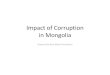 06.03.2014 Impact of corruption in Mongolia, L. Sumati