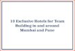 10 exclusive hotels for Team building in and around Mumbai and Pune