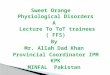 Sweet orange Physiological Disorders  A Lecture By Allah Dad Khan To FFS Trainee