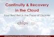 Continuity & Recovery in the Cloud