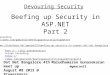 Beefing Up Security In ASP.NET Part 2 Dot Net Bangalore 4th meet up on August 08 2015