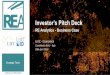 Re Analytics at Liuc University - Strategic Tools- The investor's pitch deck