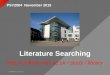 PSY2004 literature searching