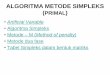 ALGORITMA METODE SIMPLEKS