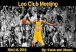 Leo club meeting nov.1, 2016