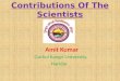 Contributions of the scientists in the field of microbiology