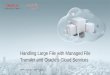 Handling large file with managed file transfer and oracle's cloud services