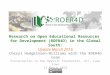 ROER4D Update March 2016 - Presentation to the Hewlett Foundation