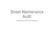 Street Maintenance Audit