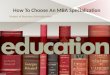 How to choose an mba specialization