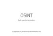Open Source Intelligence (OSINT)- Testcases for Pentesters