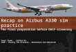Recap on Airbus A330 sim practice