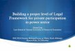 Legal Framework for Private Participation