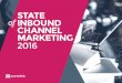 State of Inbound Channel Marketing 2016