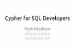 Intro to Cypher for the SQL Developer