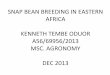 Snap bean breeding in eastern africa ppt. presented by Oduor Kenneth Tembe. University of Nairobi Kenya