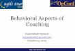 Behavioral Aspects of Coaching
