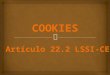 Cookies art.22.2 LSSI-CE