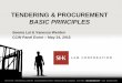 Tendering and Procurement   - Basic Principles