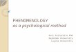 Ferrarello phenomenology as a psychological method