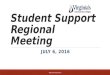 Student Support Regional Meeting