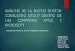 ANÁLISIS DE LA MATRIZ BOSTON CONSULTING GROUP DENTRO DE LAS COMPAÑIAS APPLE Y MICROSOFT
