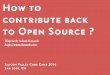 How to contribute back to Open Source